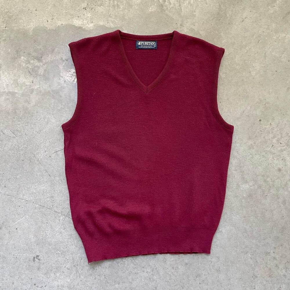 Vintage Puritan Burgundy Sweater Vest